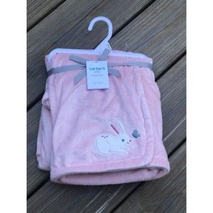 COPY - New Carter’s Baby Girl Blanket Embroidered Bunny Rabbit Velboa Plush Lig…